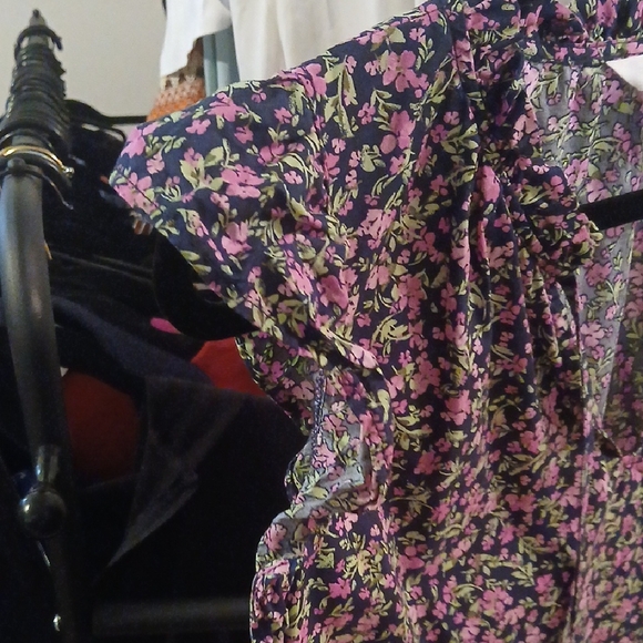 Time and Tru Navy and Pink Floral Dress - Picture 3 of 5